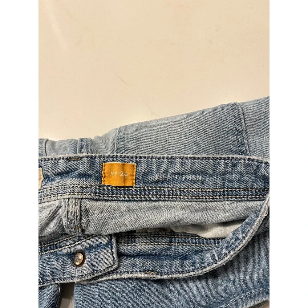 Pilcro | Anthropologie Jean Shorts Size 24 Mid Rise Hyphen Distressed Denim - Picture 5 of 8